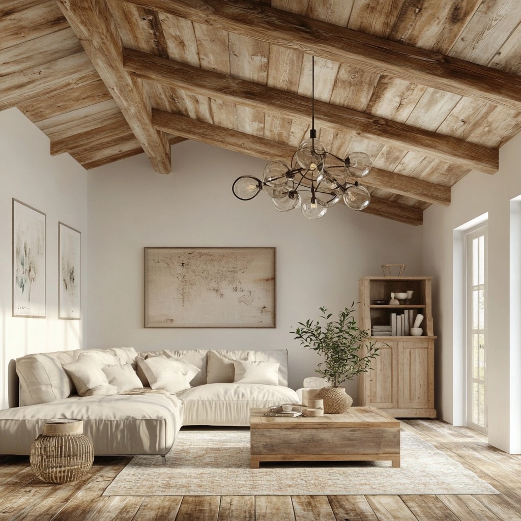 Enchanting Wood Ceiling Design in Cottagecore Style