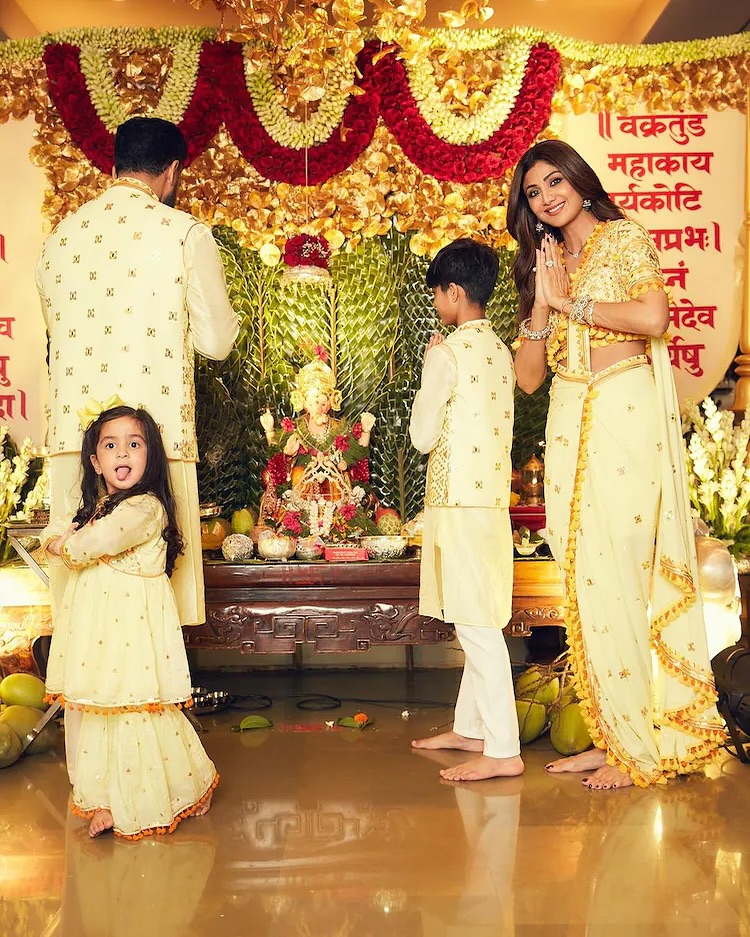 Ganpati Decoration at Shilpa Shetty Home