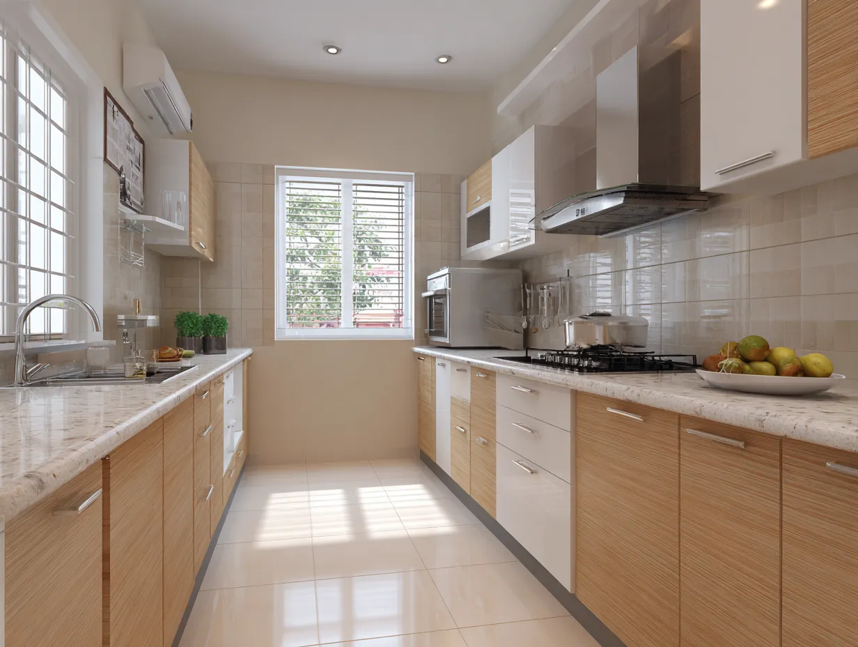 Go for Basic Handles and Finishes- Simple Low Cost Kitchen Design Ideas