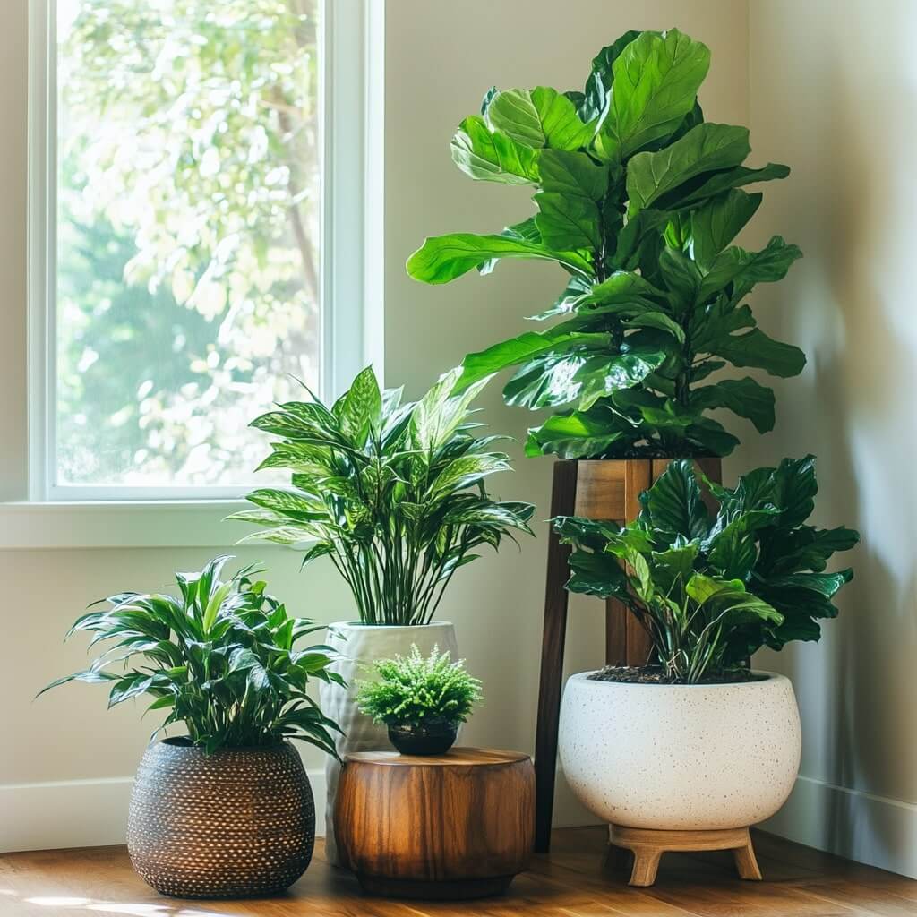 Greenery for Living Room Corner Decor