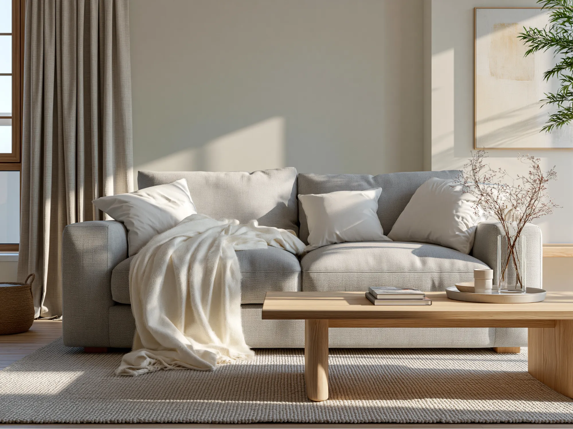 Grey and White- Best Sofa Colour Combination