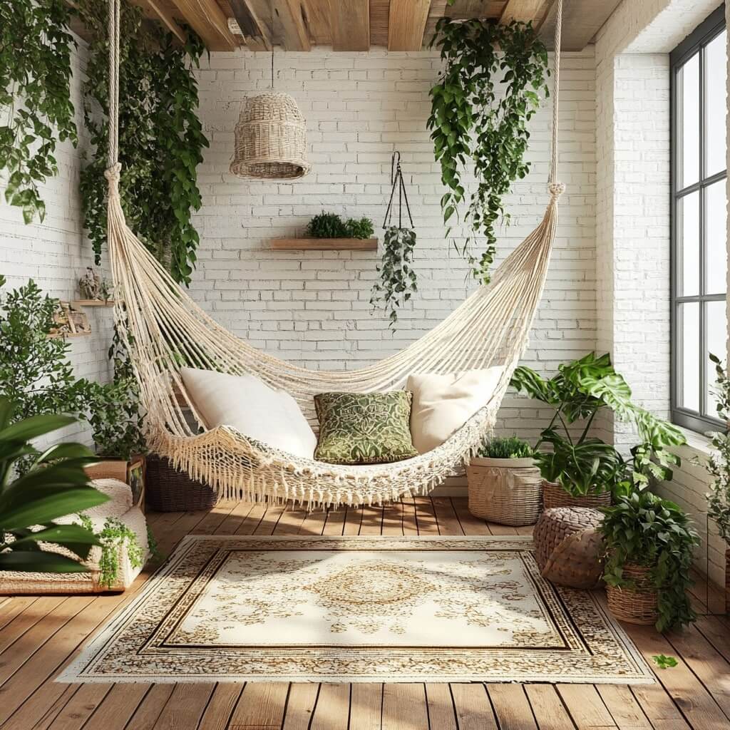 Hammock Swing for Corner Decoration