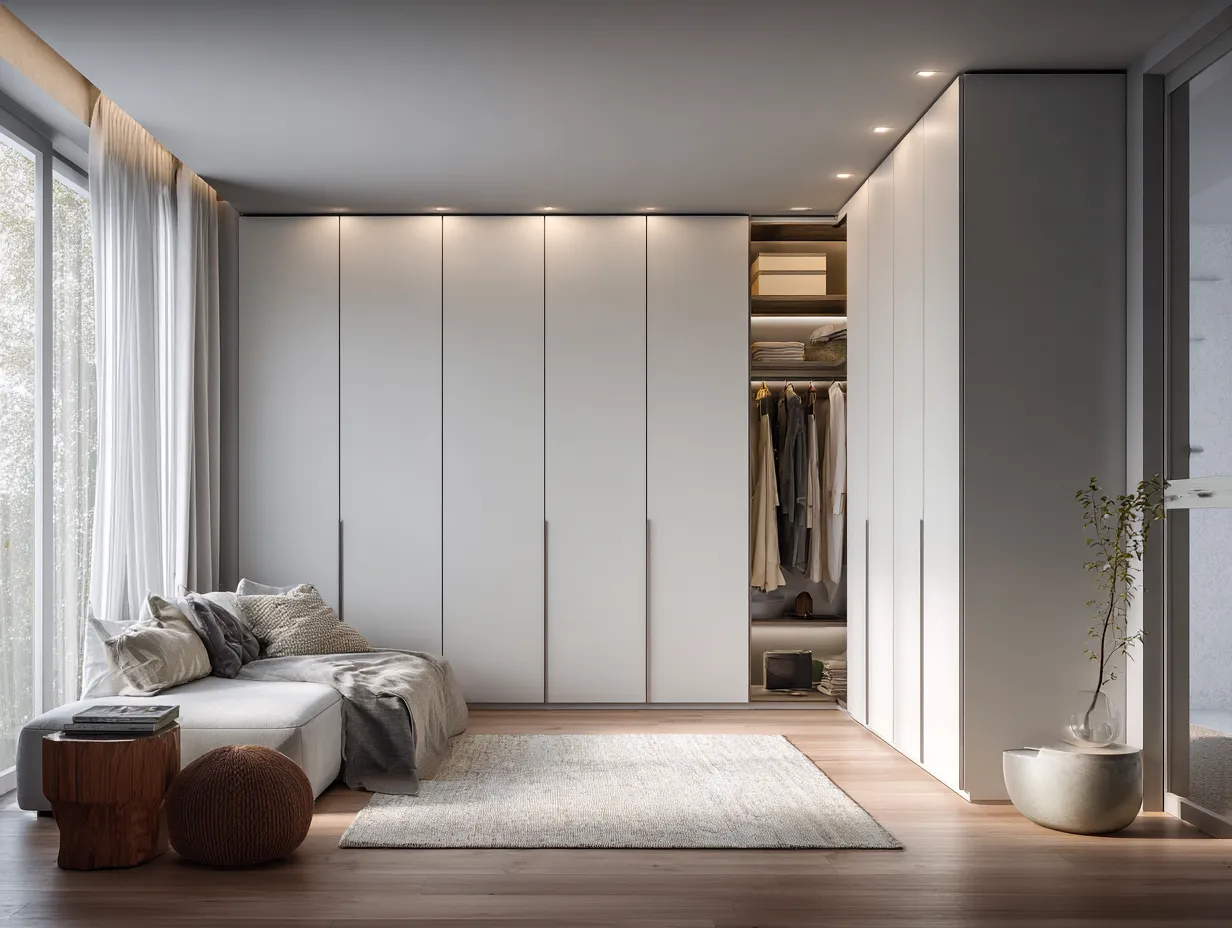 Modern Corner Wardrobe Design