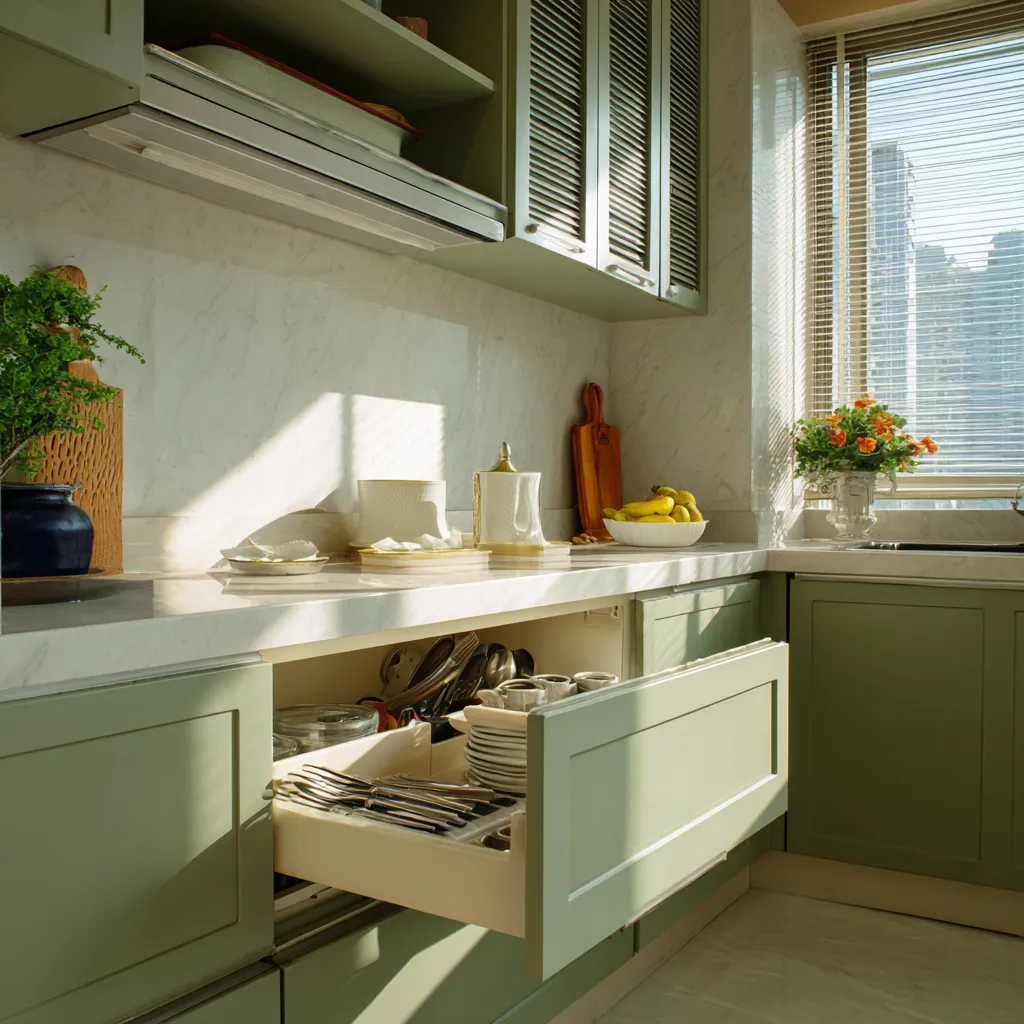 Multi-Level Drawer Kitchen Trolley Design