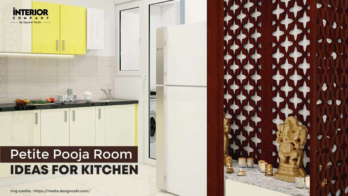 Pooja Room Inside Kitchen Designs