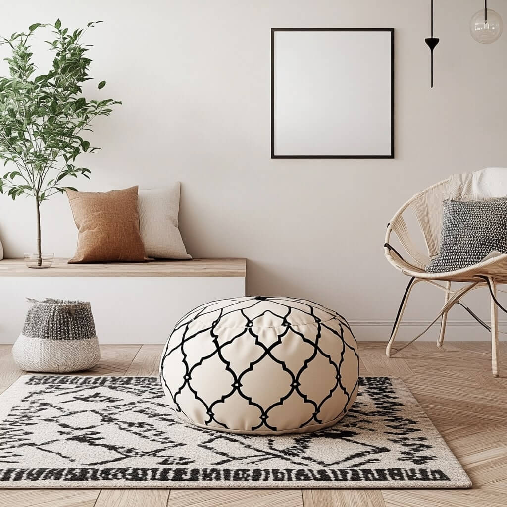 Pouffe Stool for Corner Furniture