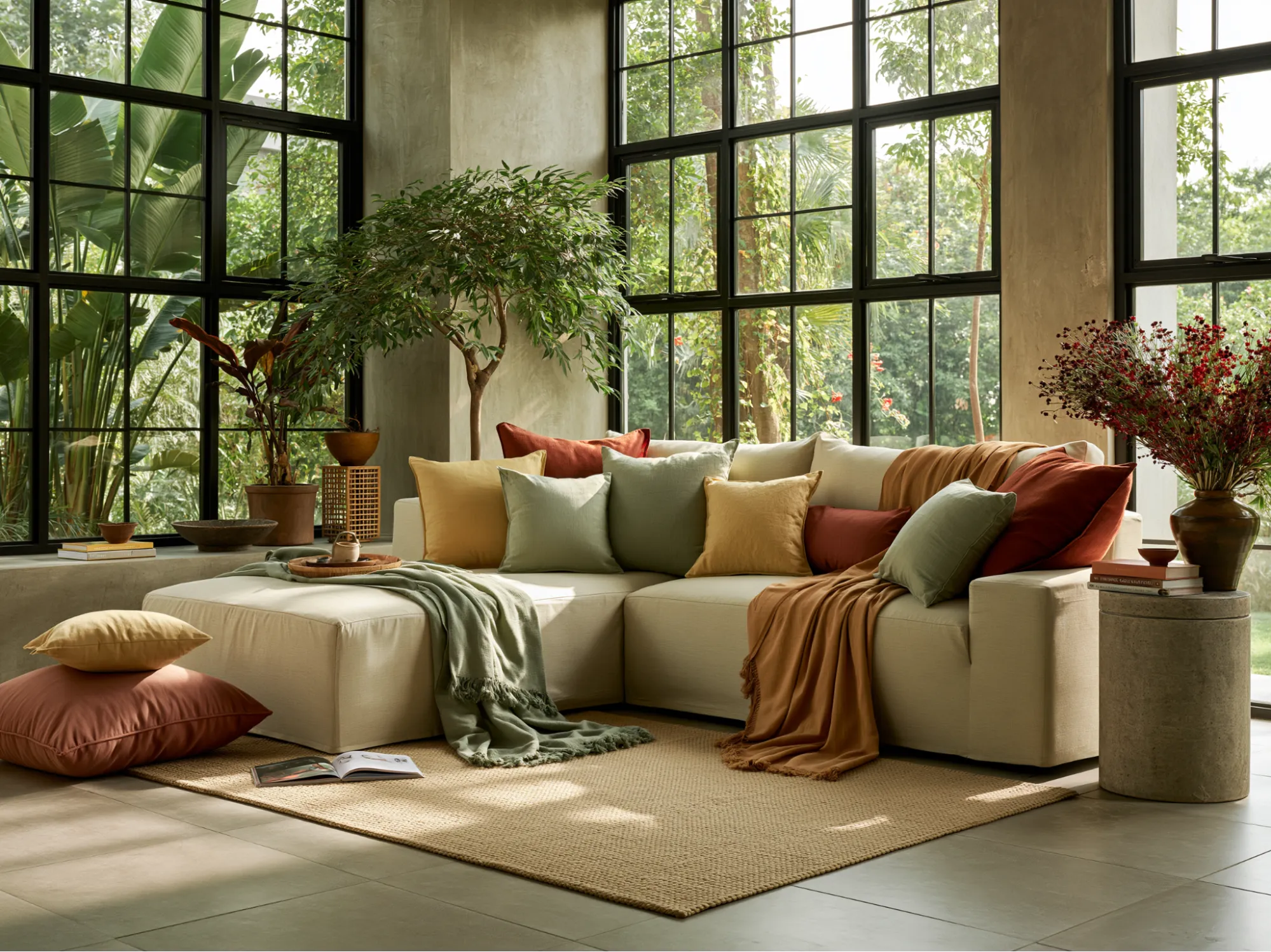 Seasonal Sofa Cover Colour Combination
