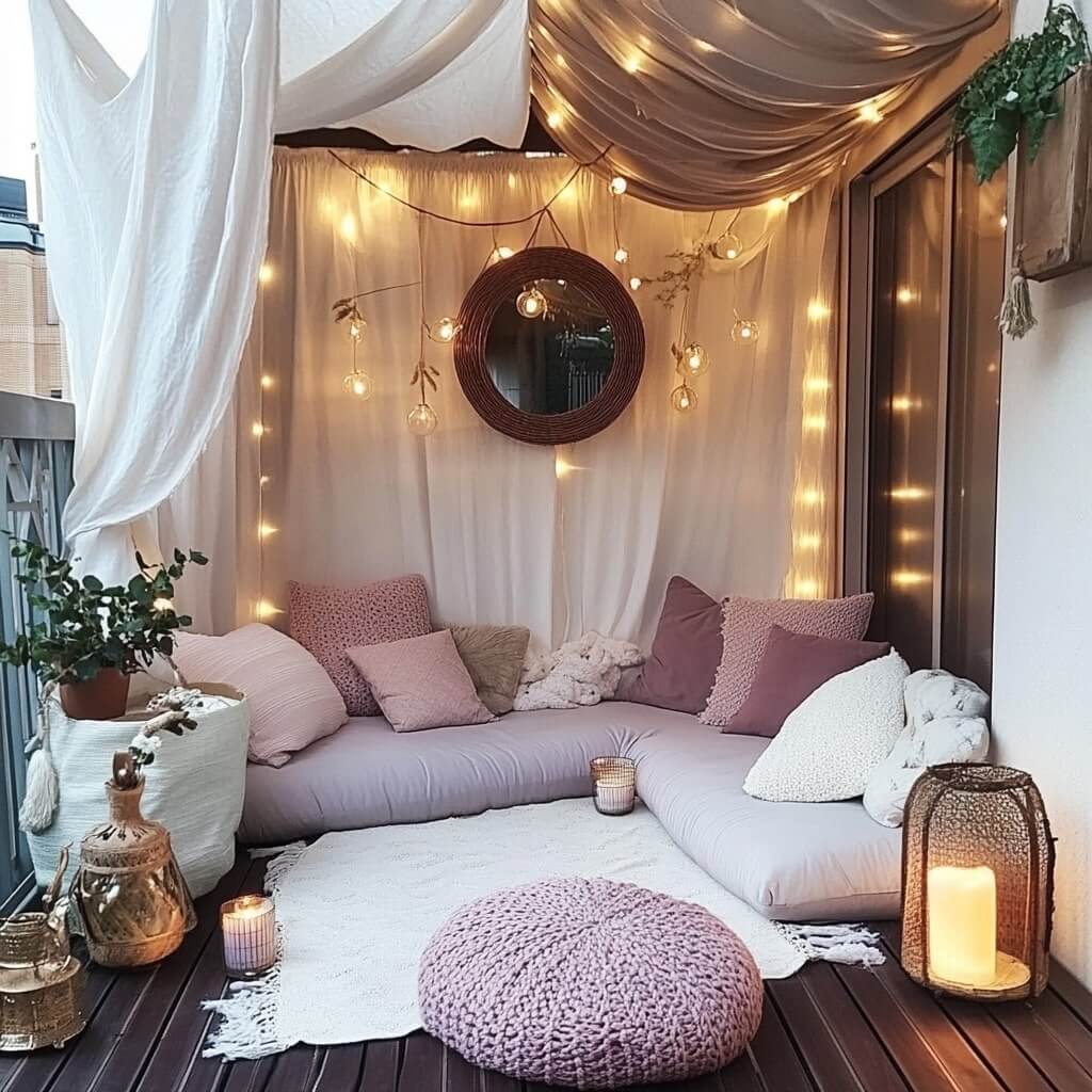 Shade Balcony Seating Ideas