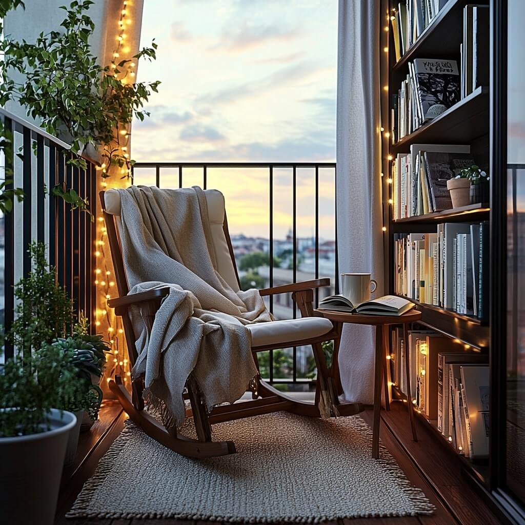 Simple Reading Nook Balcony Sit-out