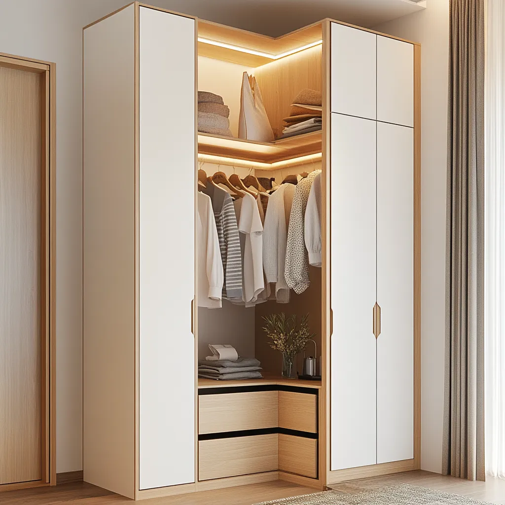 Small Corner Closet Design