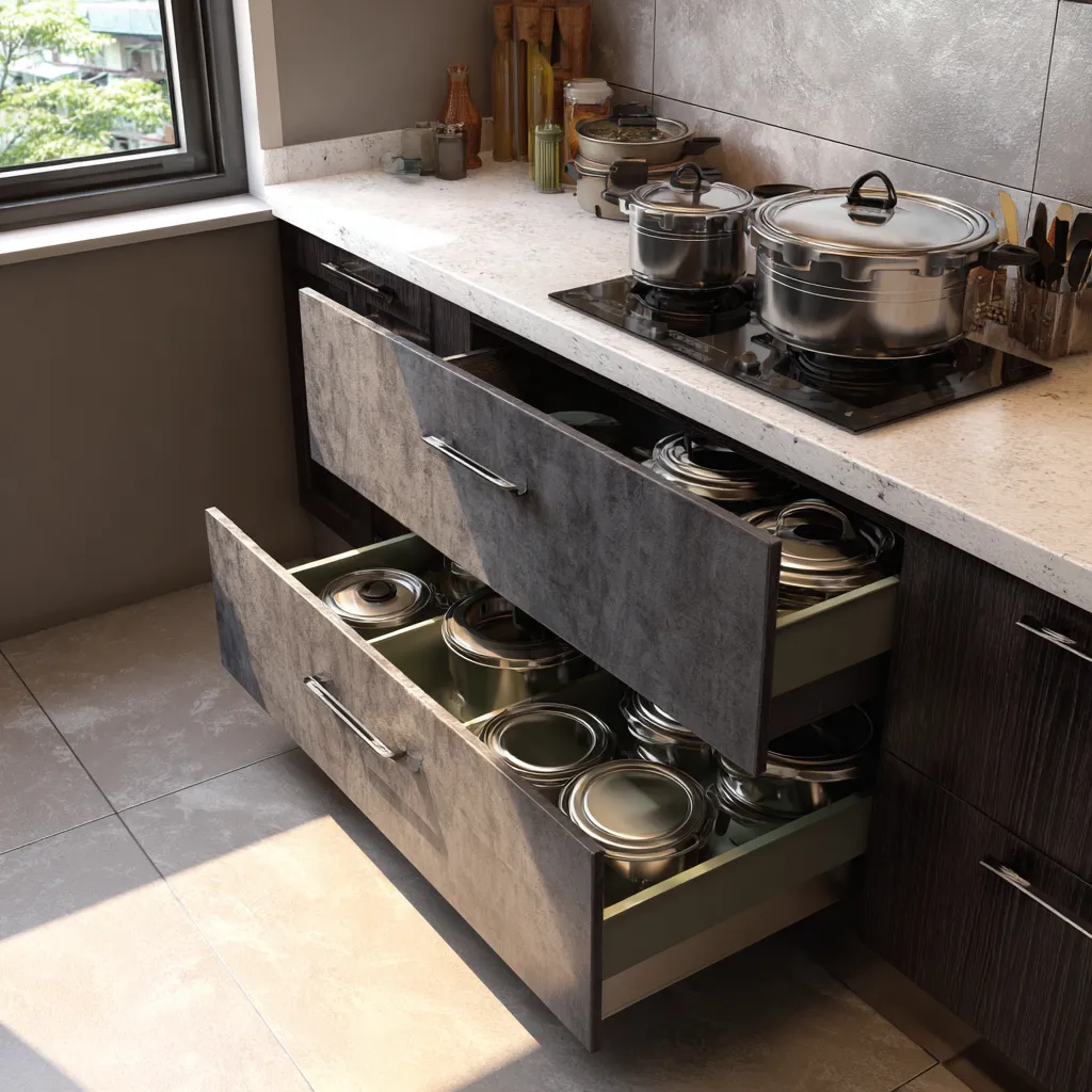 Tandem Drawer Kitchen Trolley Design