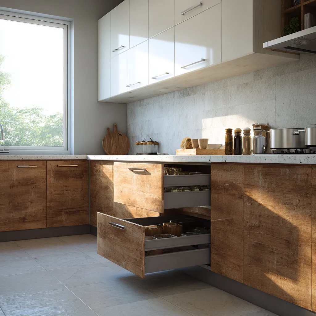 Two-Tone Kitchen Trolley Colour Combination
