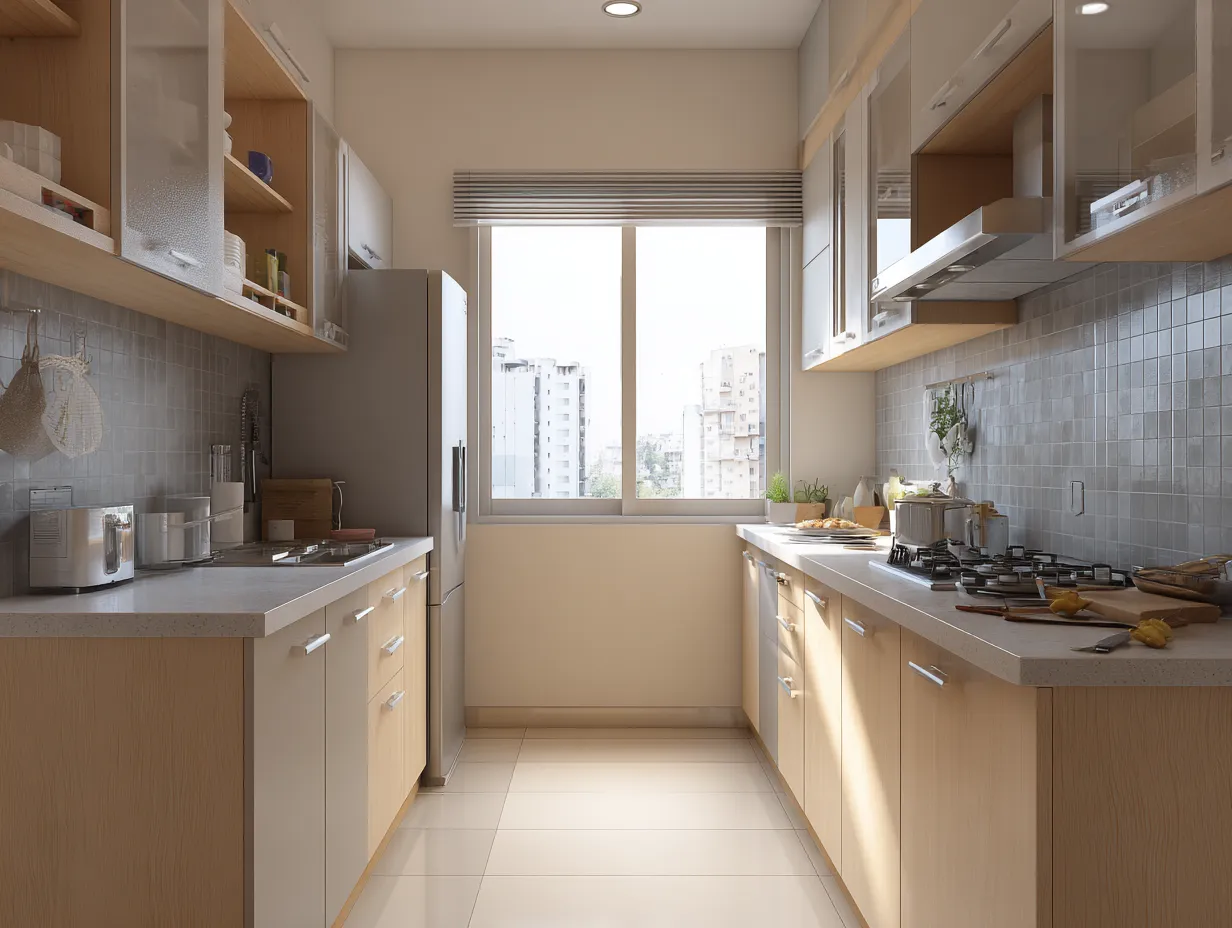 Use a Single Colour- Simple Low Cost Kitchen Design Ideas