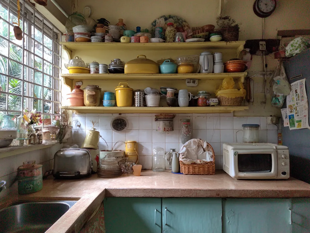 Use Open Shelves- Simple Low Cost Kitchen Design Ideas