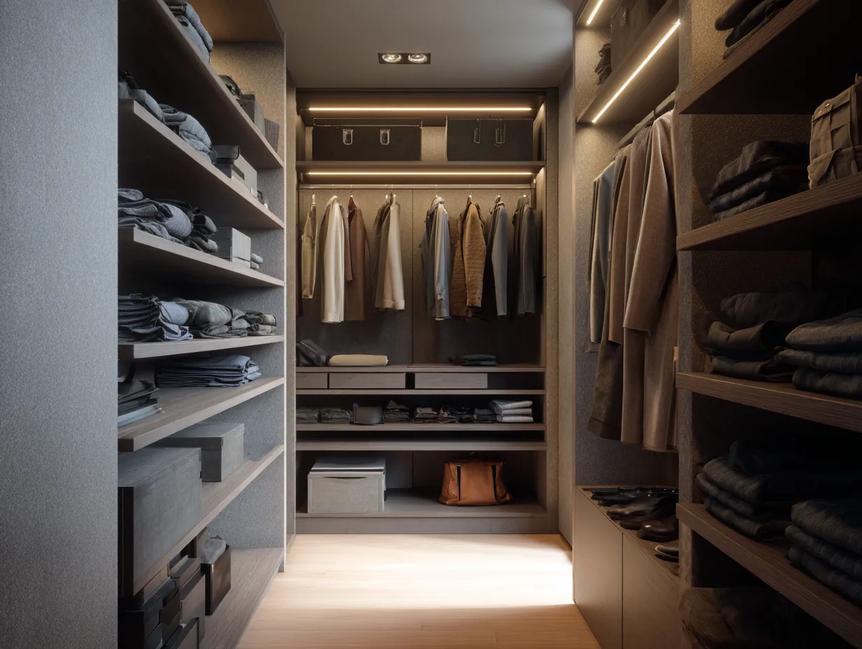Walk-In Corner Wardrobe Design