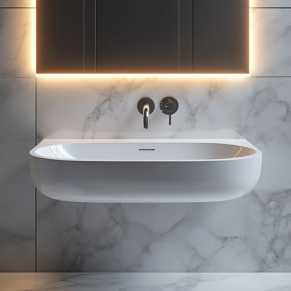 Wall-Mounted Wash Basin Design