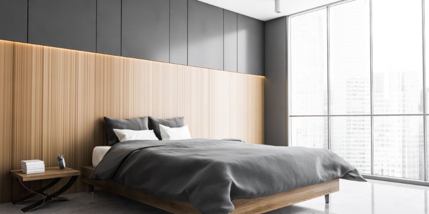 A High-End Extended Plywood Headboard