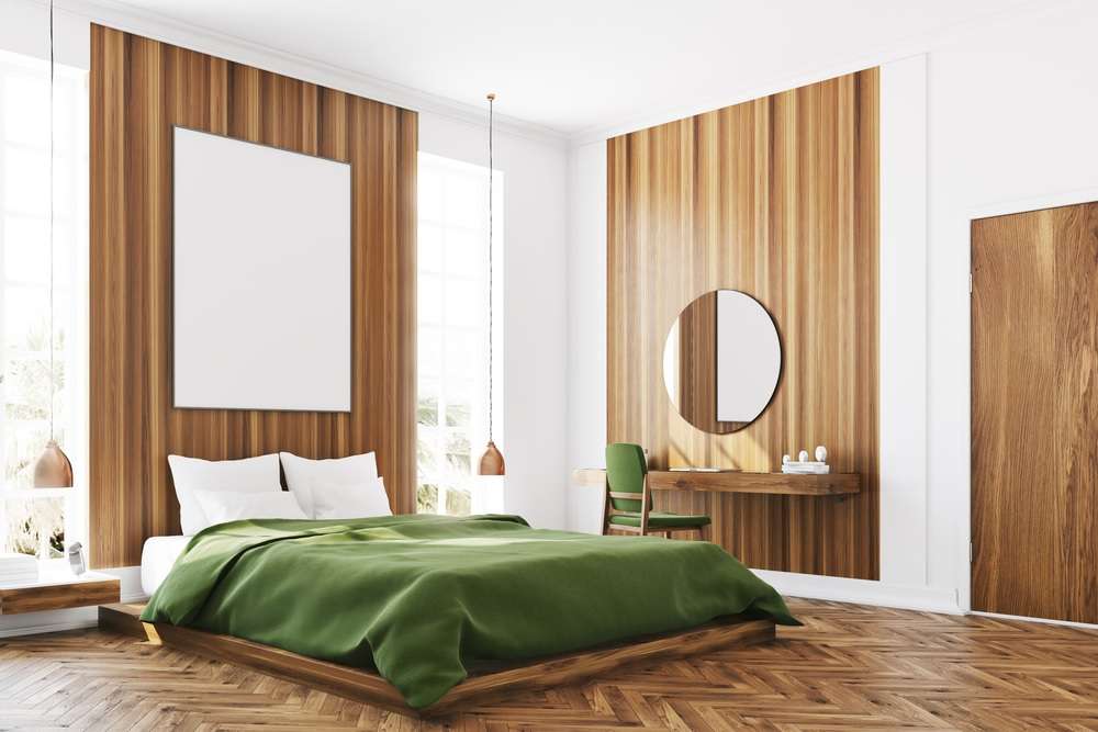 Elegant Wood-Themed Bedroom Ideas Using Wallpaper