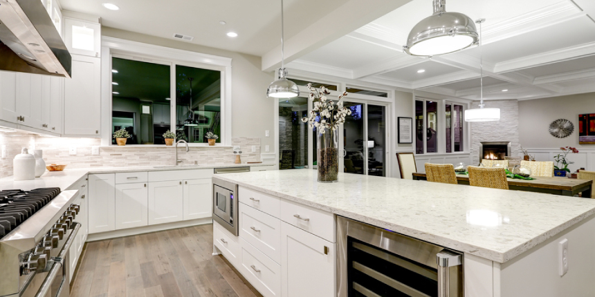Elegantly-Polished-White-Marble-Kitchen-Countertop-Design