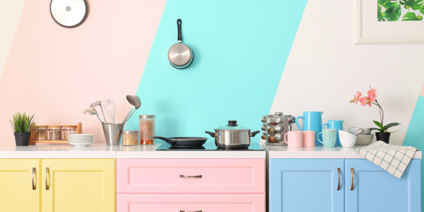 Go with Colourful Kitchen Furniture Design