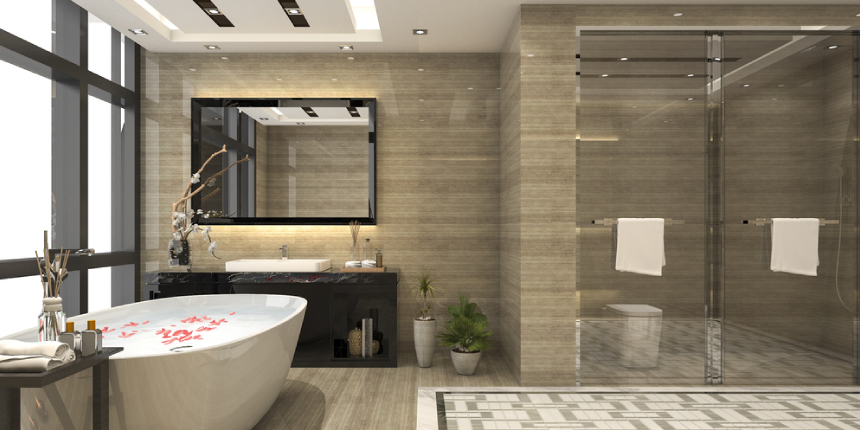 Elevate the bathroom false ceiling design with cove lighting