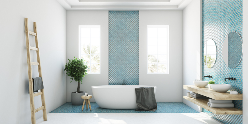 A POP bathroom false ceiling design adds aesthetic appeal