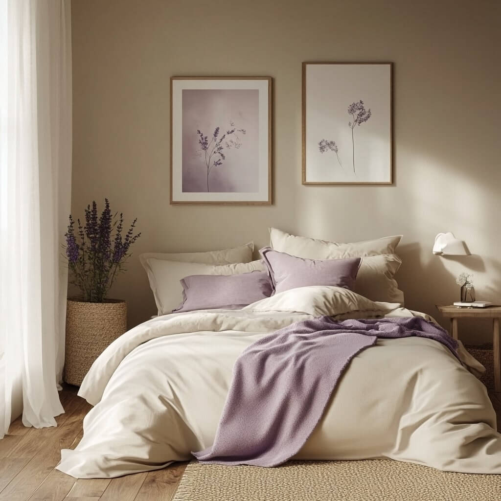 Accent Purple Colour Combinations For Walls