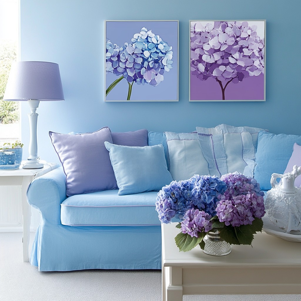 Baby Blue and Grape Purple Colour Combination