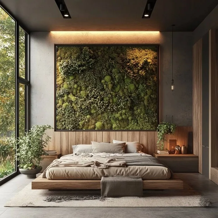 Biophilic Wall Panels for the Bedroom