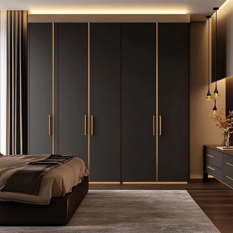 Black and Gold wardrobe colour combination
