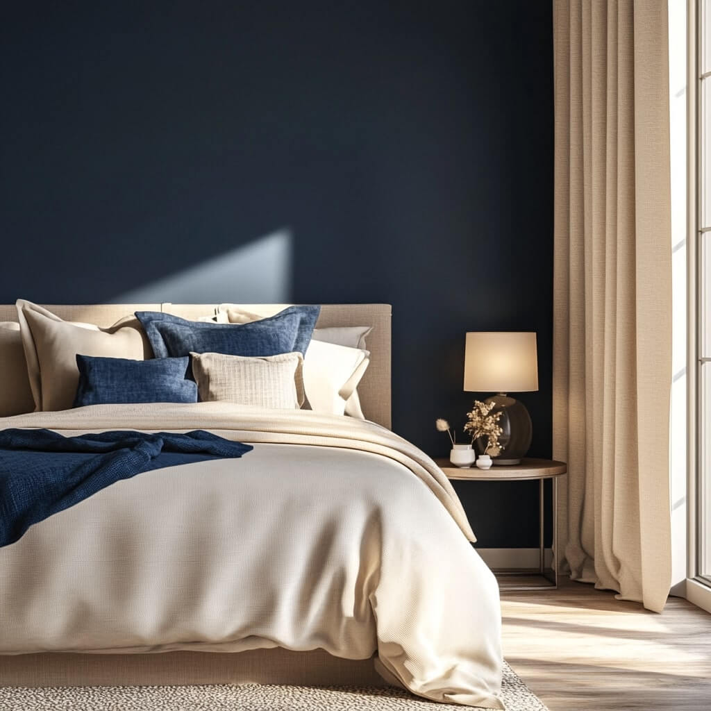 Blue and Beige Living Room Wall Colour Combination