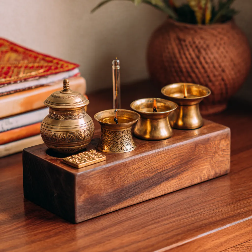 Brass Diyas- Pooja Room Decor Ideas
