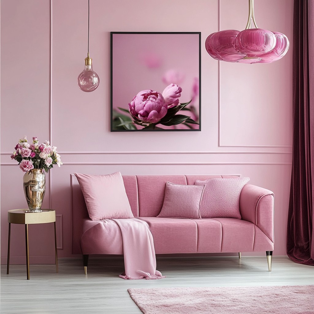 Candy Pink and Mauve Colour Combination