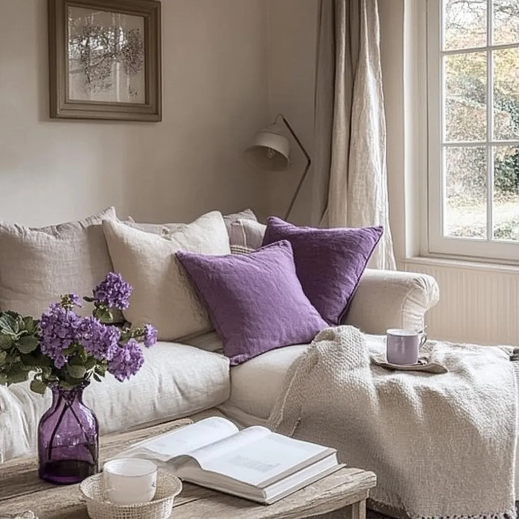 Combination of Purple and Neutrals Combination Colours That Go with Purple: Neutral Colour