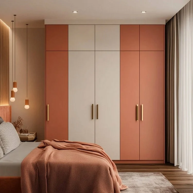 Coral Wardrobe Colour for Bedroom