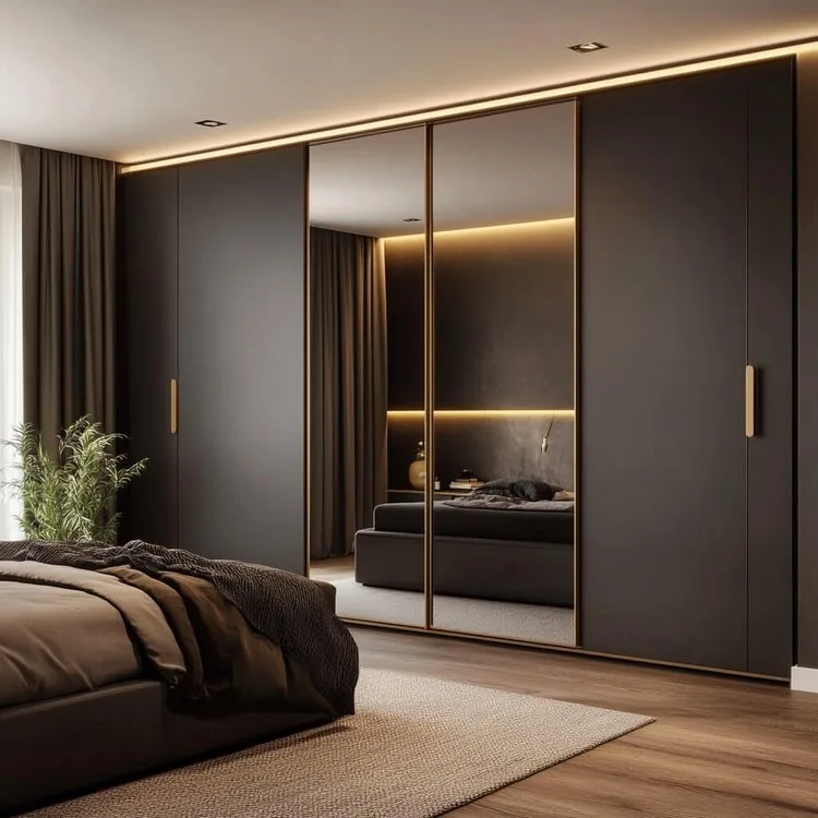 Dark Colour Wardrobe Design