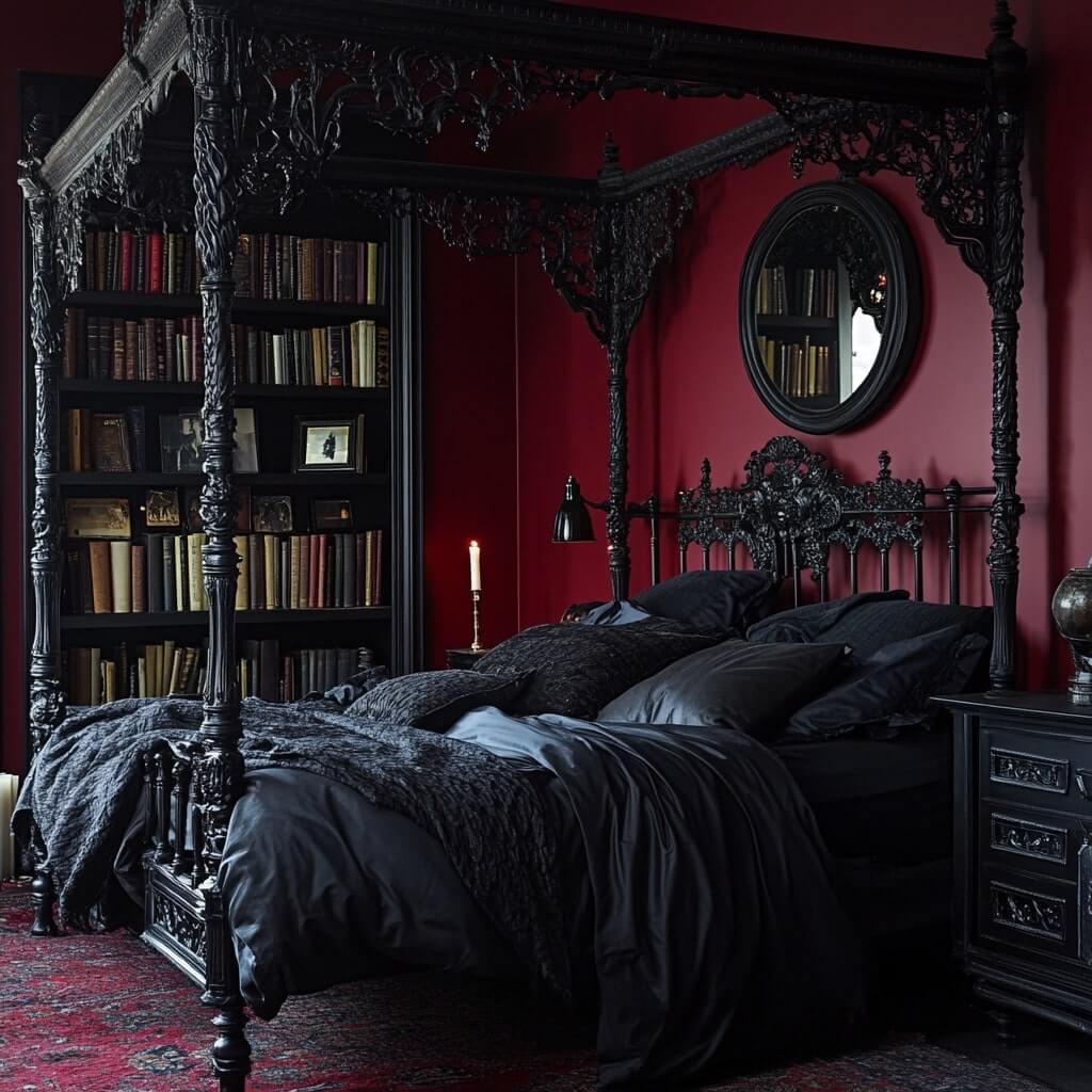Dramatic Interior with Red Colour Combination