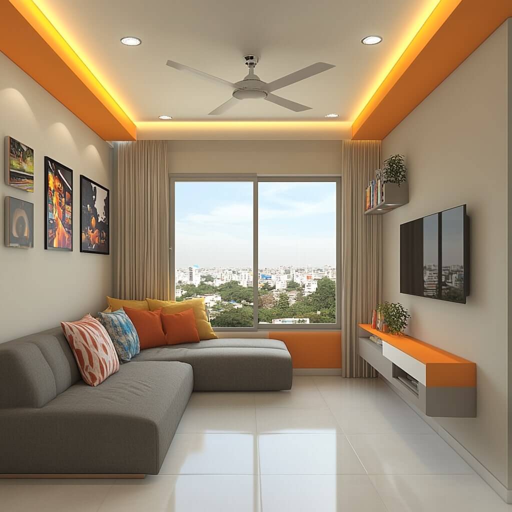 Dual Colour POP Corner Design Ideas