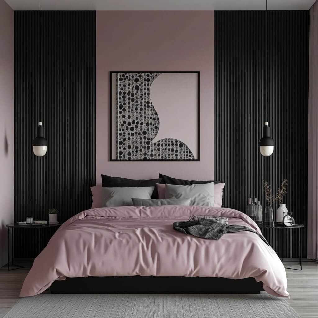 Elegant Pink Bedroom Colour Combo