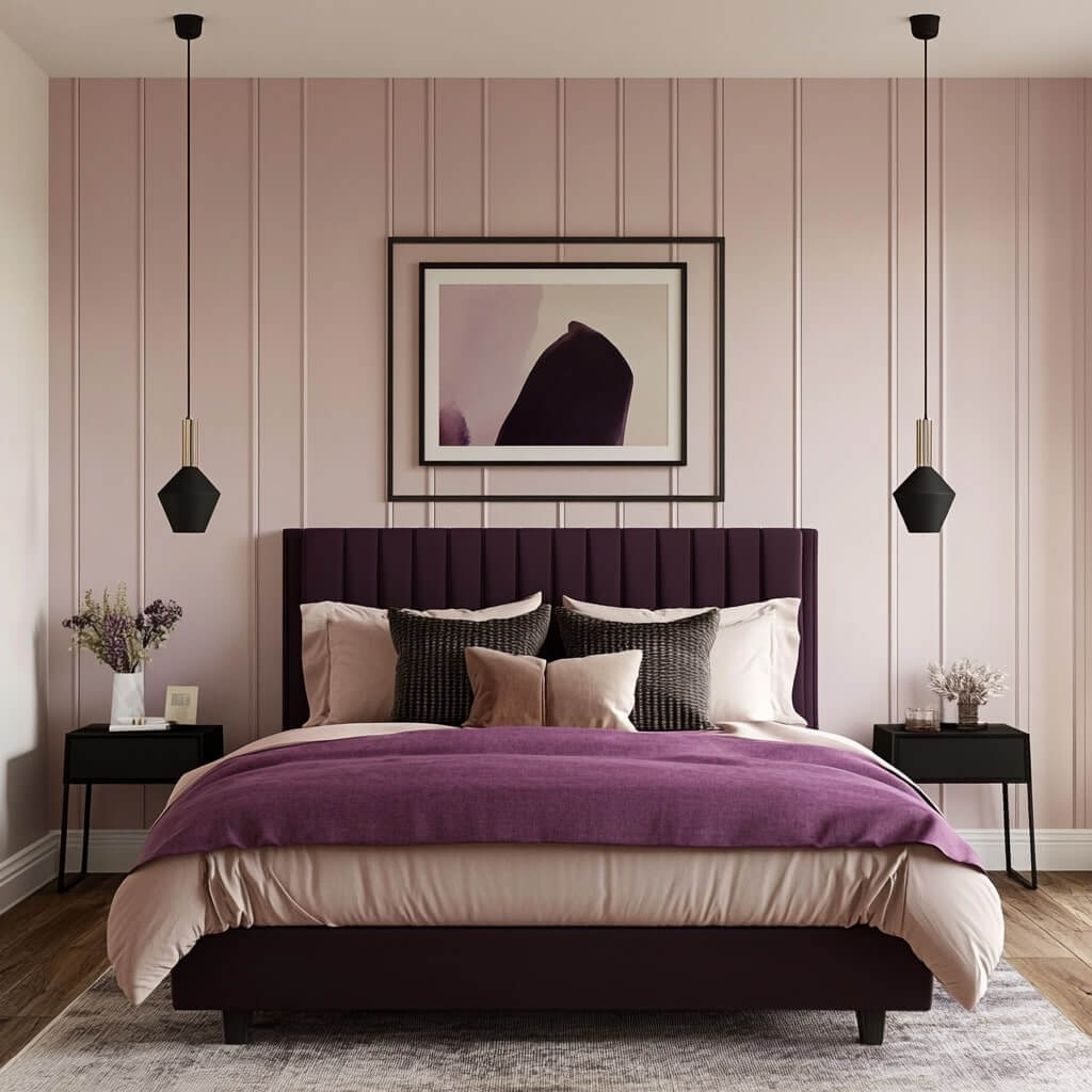 Elegant Purple Pink Wall Combinations