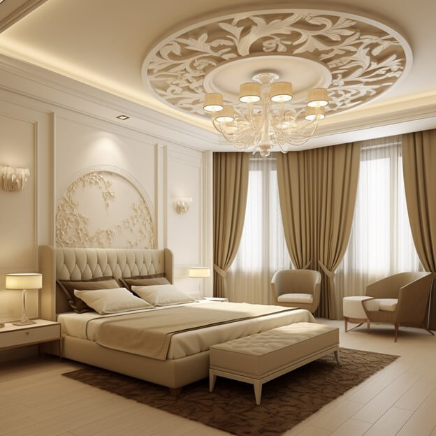 Gypsum Bedroom False Ceiling Design