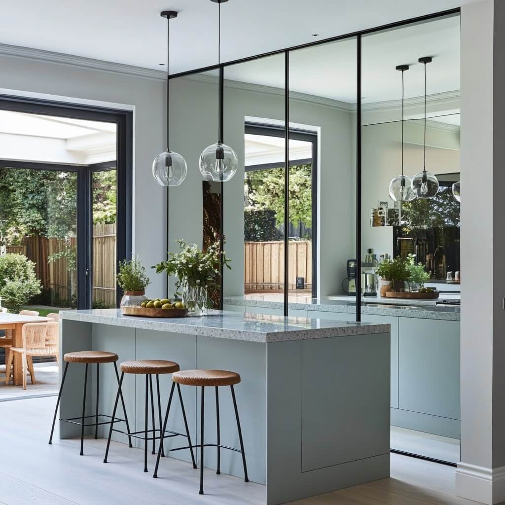 Kitchen Door Mirror Design