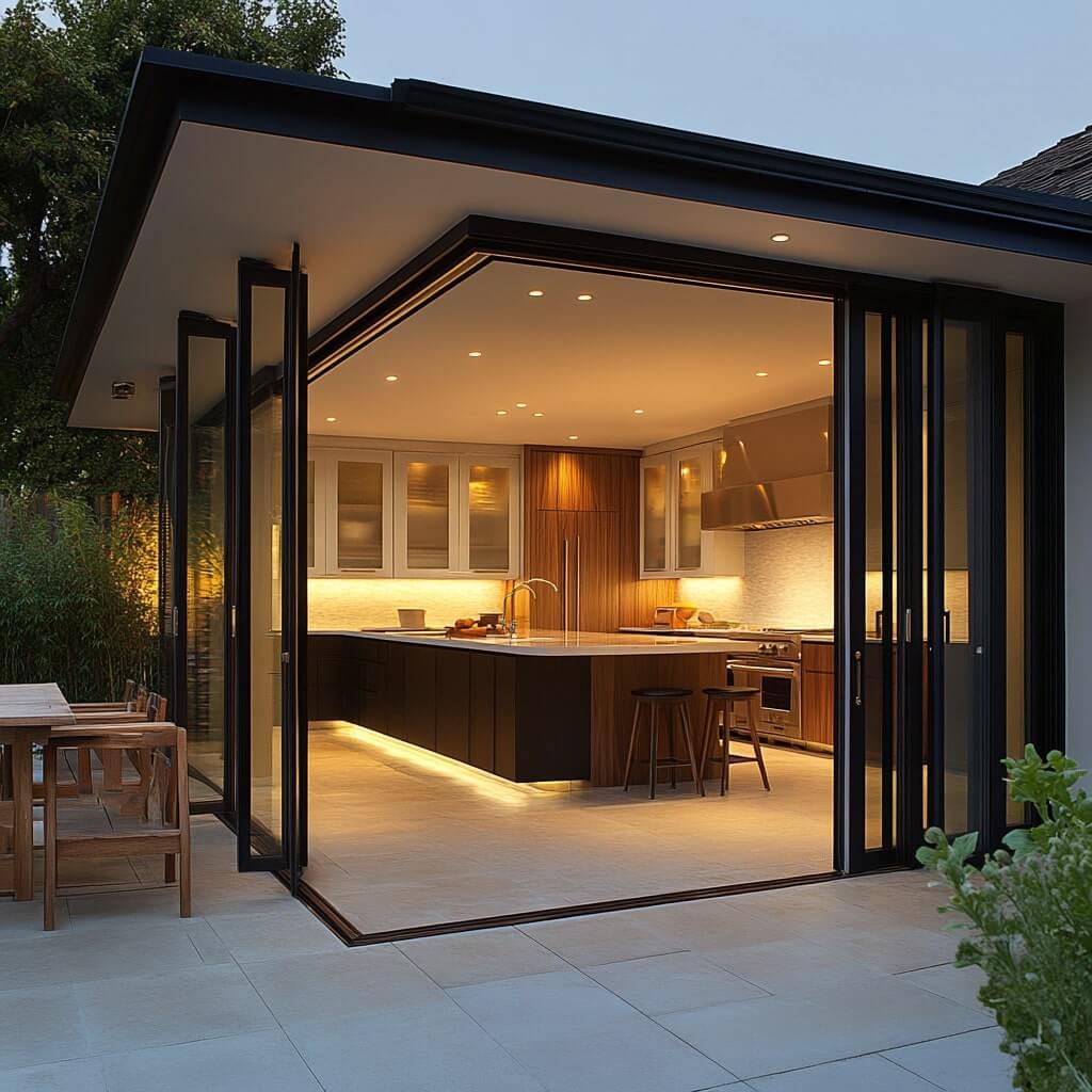 Folding Door for Open Entrance
