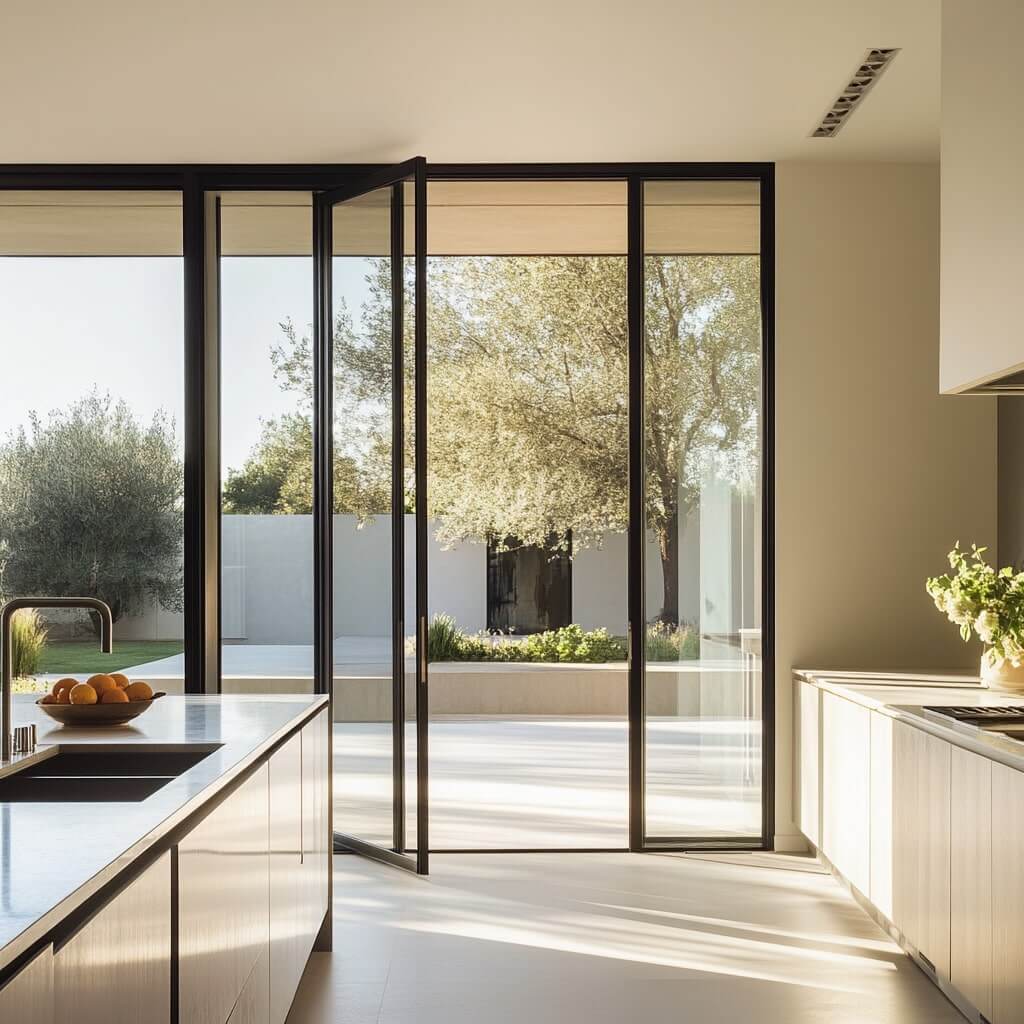 Kitchen Glass Door Design