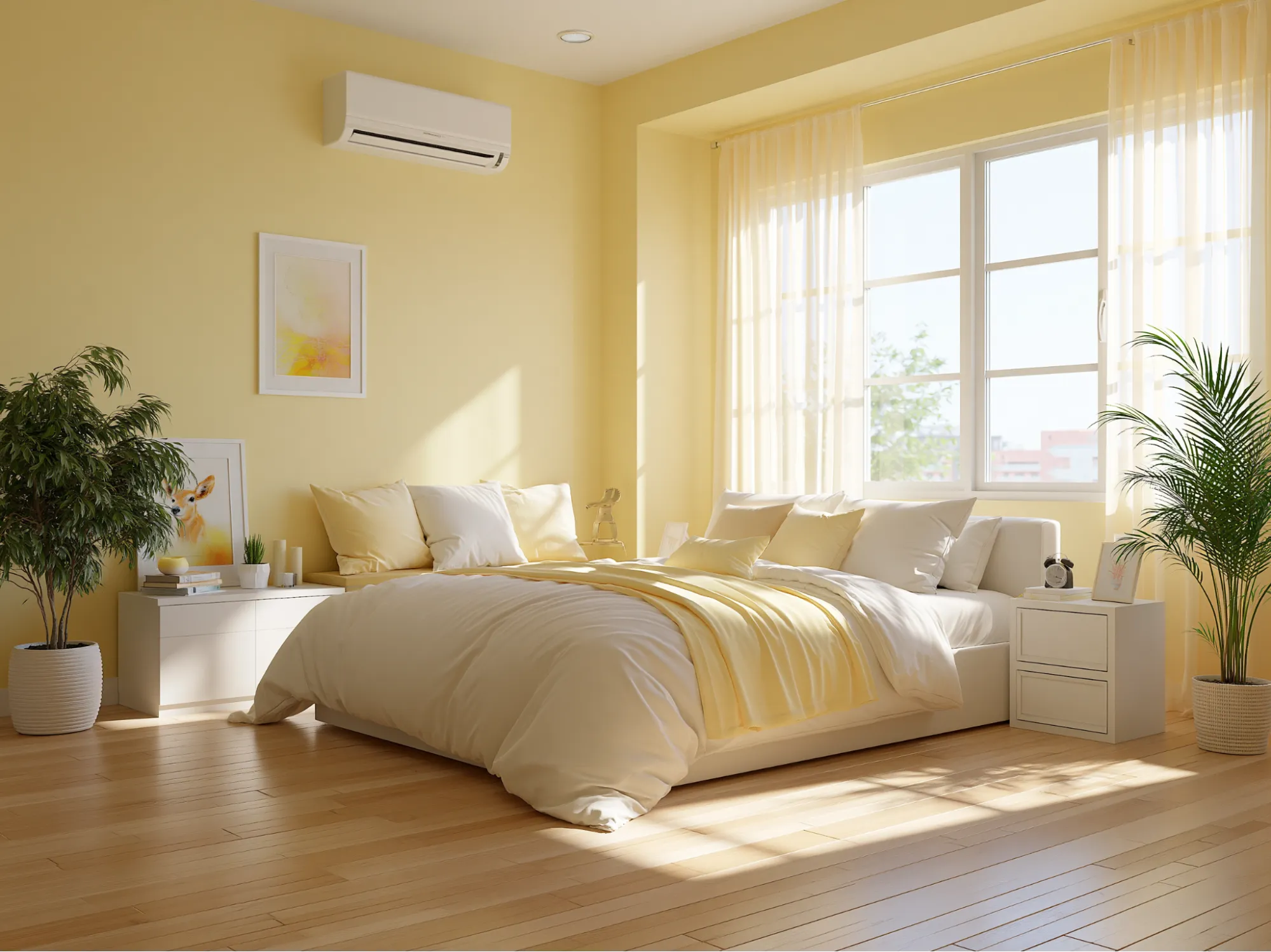 Light Yellow and White Colour Combination