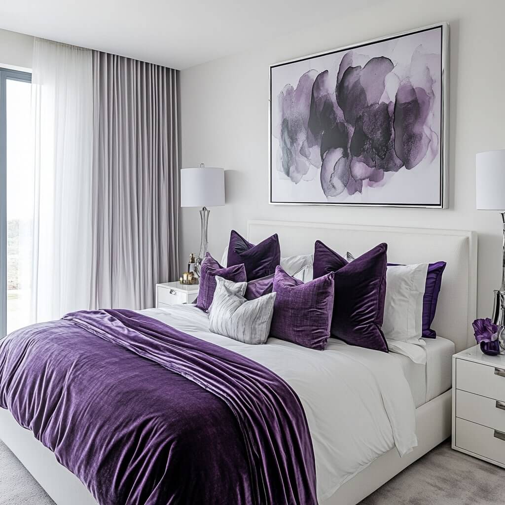 Luxe Purple Room Wall Combinations