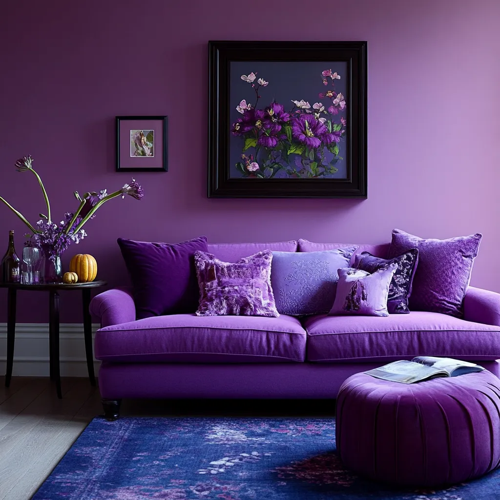 Combination of Purple and Violet Matching Colour for Purple: Violet