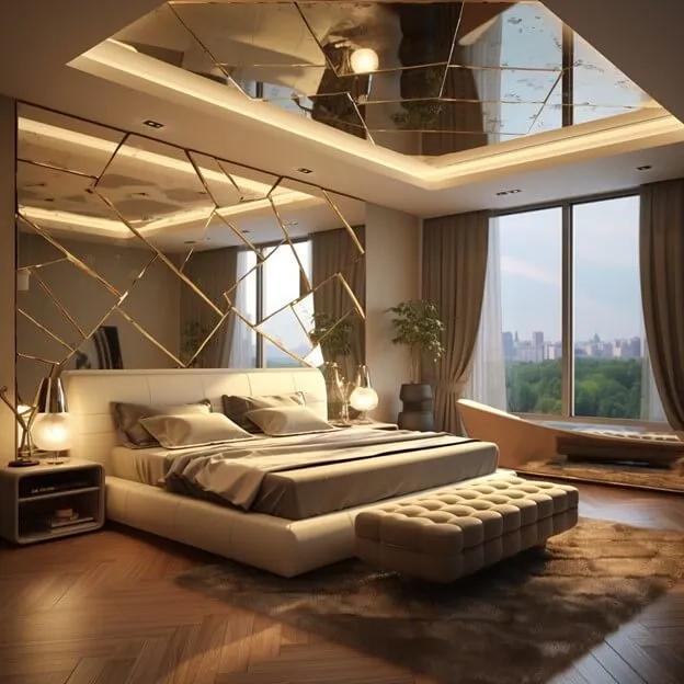 Mirror Ceiling Design Ideas for Bedroom