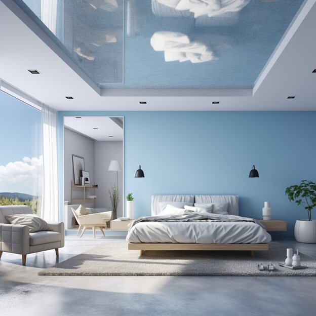 Modern Bedroom Ceiling Designs with Dash of Paint