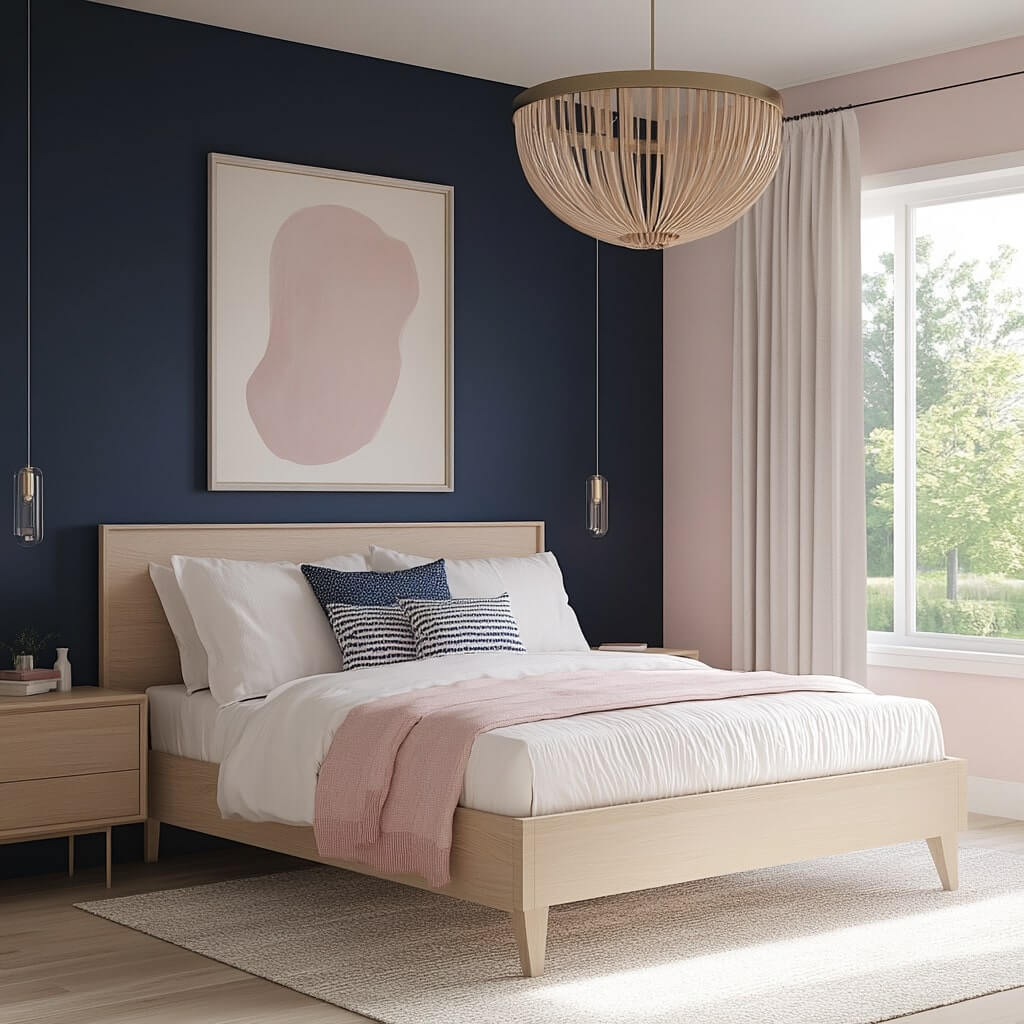 Modern Pink and Blue Room Idea